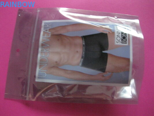 अंडरपरवेयर के लिए प्लास्टिक स्टैंड अप जिपर कस्टम प्रिंटिंग गारमेंट पैकेजिंग बैग