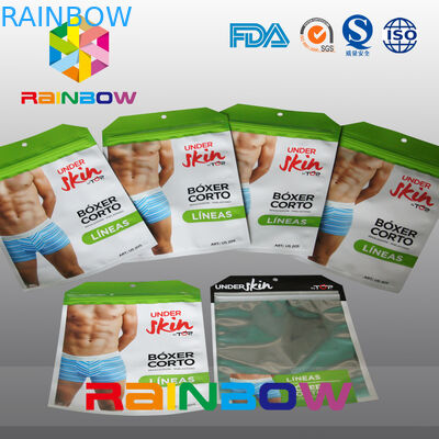 उपहार / वस्त्र पैकेजिंग / नोनी जिपलॉक बैग / अंडरवीयर प्लास्टिक बैग के लिए Mylar Foil Ziplock पाउच