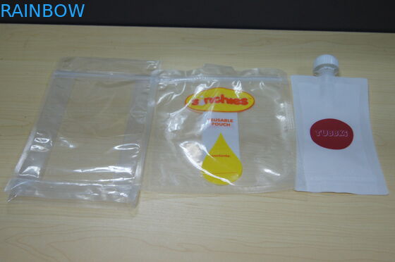 Resealable खाद्य ग्रेड स्टैंड अप ज़िपलॉक बेबी फूड साइड टोंटी बैग कस्टम मुद्रित