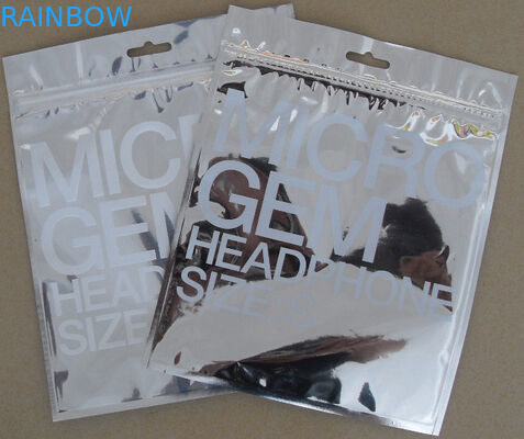 पारदर्शी सामने डिस्प्ले प्लास्टिक कॉस्मेटिक पैकेजिंग बैग जिपर के साथ