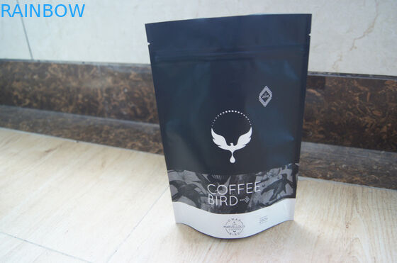 टुकड़े टुकड़े में मैट ब्लैक टी बैग पैकेजिंग एल्यूमीनियम पन्नी कॉफी बैग