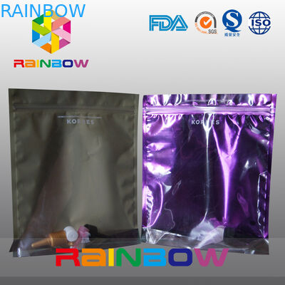 जिपर और खिड़की के साथ Resealable स्टैंड अप डिस्प्ले छोटे कॉस्मेटिक बैग