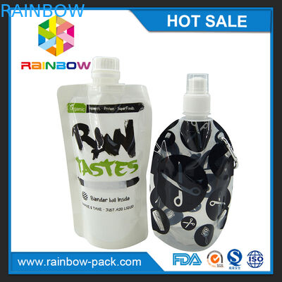 शीर्ष पर ज़िप के साथ ऊपर पुन: बेबी खाद्य टोंटी पाउच पैकेजिंग खड़े हो जाओ