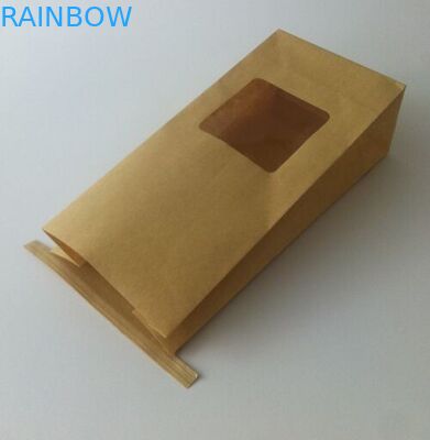 पन्नी टाई स्नैक बैग पैकेजिंग पेपर बैग क्राफ्ट पेपर बैग टिन टाई और खिड़की से