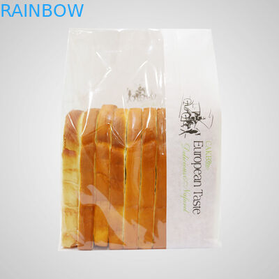 रोटी और सफेद खिड़की के साथ पाउच के लिए सफेद क्राफ्ट पेपर बैग