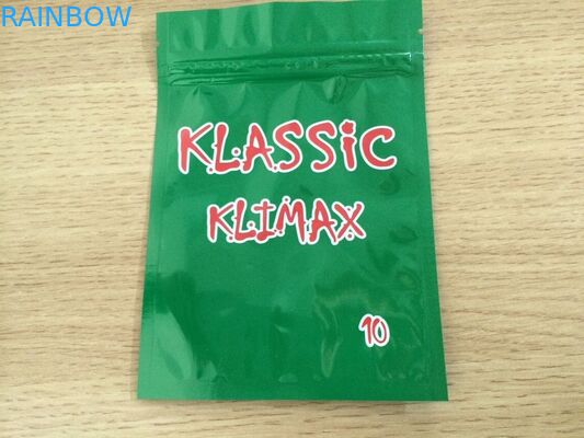 पुनर्नवीनीकरण Luminated एल्यूमीनियम पन्नी पैकेजिंग हर्बल - धूप Mylar Ziplock बैग