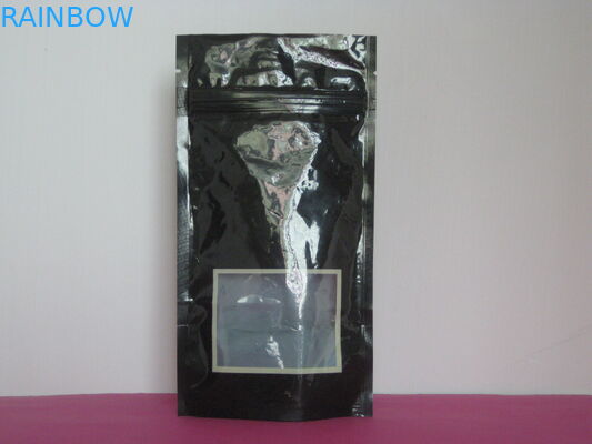 पुनर्नवीनीकरण एल्यूमीनियम पन्नी थैली पैकेजिंग खिड़की के साथ मैट Mylar पाउच खड़े टुकड़े टुकड़े में