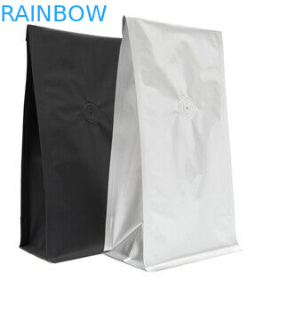 फ्लैट नीचे क्राफ्ट पेपर कॉफी पाउच हीट सील खाद्य ग्रेड पैकेजिंग