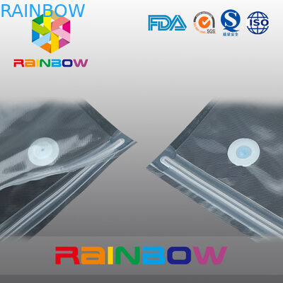 खाद्य ग्रेड वैक्यूम सीलर बैग प्लास्टिक सेल्फ सील बैग भंडारण के लिए खाद्य / वैक्यूम ब्रेकर वाल्व