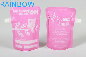 एफडीए प्रमाणन पुन: प्रयोज्य तरल खाद्य टोंटी थैली रिसाव के साथ