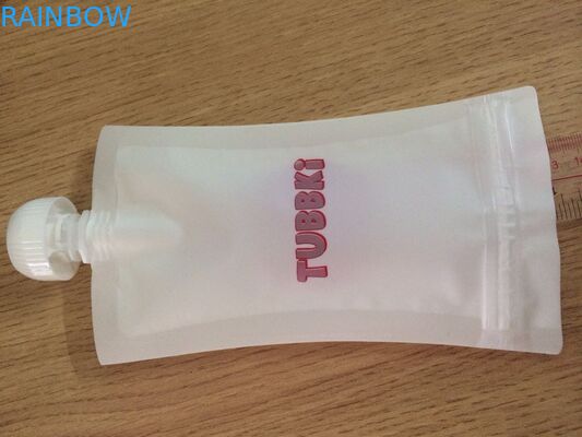 नीचे डबल जिपर के साथ Leakproof पुन: प्रयोज्य बेबी फूड पाउच