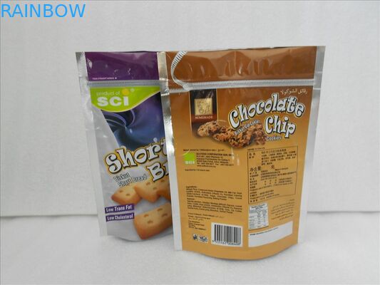 Resealable प्लास्टिक पन्नी पाउच पैकेजिंग स्टैंड एल्यूमीनियम पन्नी टुकड़े टुकड़े में Ziplock बैग