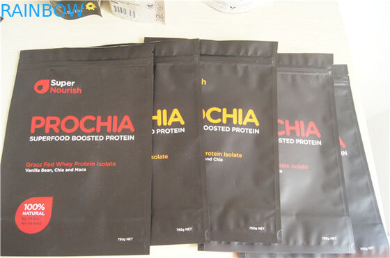 प्रोटीन पाउडर के लिए अनुकूलित मुद्रण स्टैंड पन्नी थैली पैकेजिंग बैग