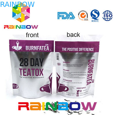 साइड गुसेटेड डॉय पैक क्राफ्ट पेपर टी पैकेजिंग बैग एल्युमिनियम फॉयल प्लास्टिक जिपलॉक पाउच