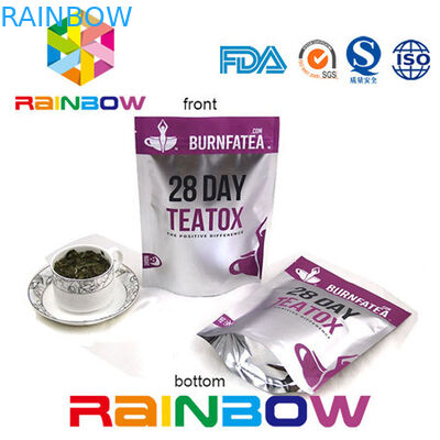 साइड गुसेटेड डॉय पैक क्राफ्ट पेपर टी पैकेजिंग बैग एल्युमिनियम फॉयल प्लास्टिक जिपलॉक पाउच