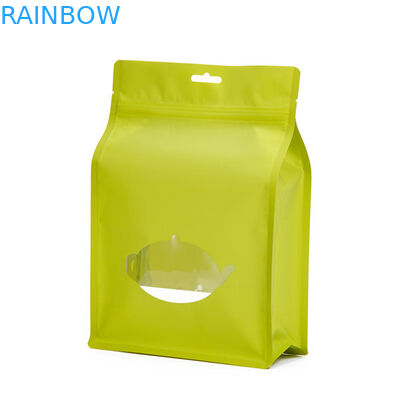 क्राफ्ट पेपर चाय पैकेजिंग बैग ziplock के साथ एल्यूमीनियम प्लास्टिक पैकेजिंग बैग खड़े हो जाओ