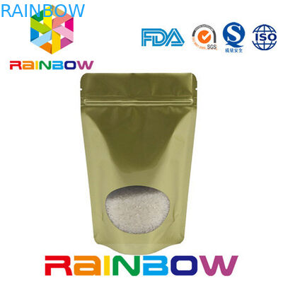 अनुकूलित मुद्रित एल्यूमीनियम पन्नी पैकेजिंग बैग ziplock और स्पष्ट खिड़की के साथ