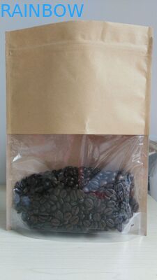 स्वनिर्धारित कागज बैग Recyclable ब्राउन क्राफ्ट पेपर बैग OEM खड़े हो जाओ