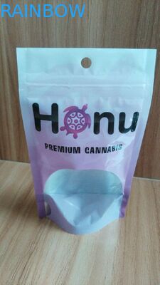 स्पष्ट खिड़की के साथ कस्टम नीचे कली एल्यूमीनियम पन्नी टुकड़े टुकड़े में Mylar ज़िपलॉक बैग