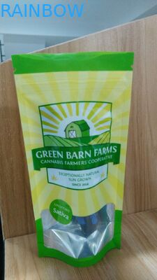 स्पष्ट खिड़की के साथ कस्टम नीचे कली एल्यूमीनियम पन्नी टुकड़े टुकड़े में Mylar ज़िपलॉक बैग