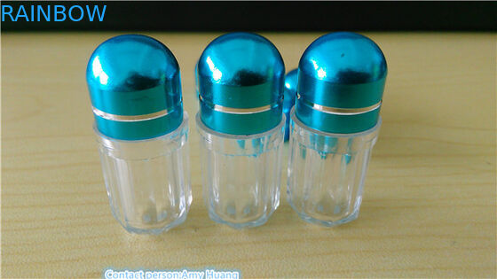 पुनः प्रयोज्य छोटे प्लास्टिक की गोली की बोतलें एकल कैप्सूल के लिए खाली प्लास्टिक की गोली कंटेनर