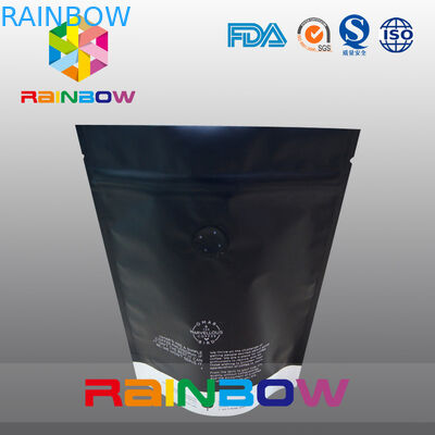 वाल्व के साथ कस्टम प्रिंटिंग 250 ग्राम मैट जिपलॉक कॉफी बीन बैग