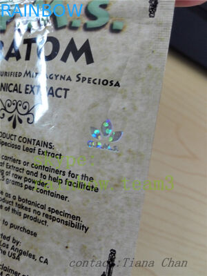 एल्यूमीनियम पन्नी पन्नी में वृद्धि के लिए थैली खड़े हो जाओ kratom पाउडर kratom से निकाला