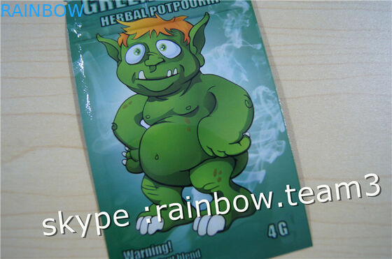 हर्बल धूप का सामान बैग / तीन साइड सील ज़िप बैग / कस्टम हर्बल धूप का सामान के लिए 1g / 2g / 3G / 4g / 5g पाउच बैग पाउडर के लिए