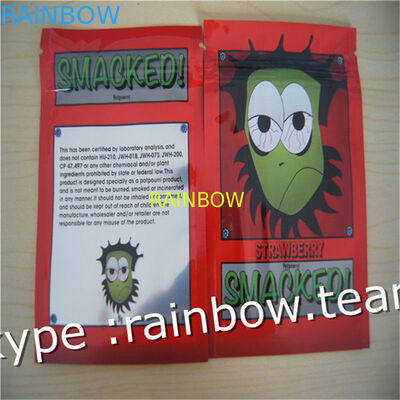 हर्बल धूप का सामान बैग / तीन साइड सील ज़िप बैग / कस्टम हर्बल धूप का सामान के लिए 1g / 2g / 3G / 4g / 5g पाउच बैग पाउडर के लिए