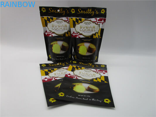 खाद्य ग्रेड Resealable स्नैक बैग पैकेजिंग, 8oz स्टैंड अप स्नैक पैकेजिंग बैग पन्नी लाइन में खड़ा है