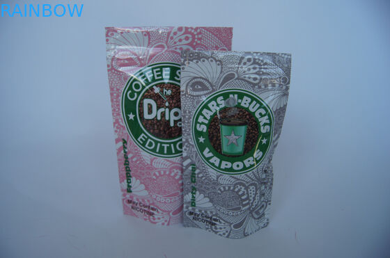 काले मैट एल्यूमीनियम पन्नी खाद्य बैग, कॉफी की फलियों पैकेजिंग खड़े हो जाओ