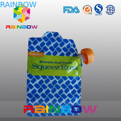 पर्यावरण के अनुकूल खाद्य तरल टोंटी बैग / टोंटी ट्यूब और चम्मच के साथ पैकेजिंग