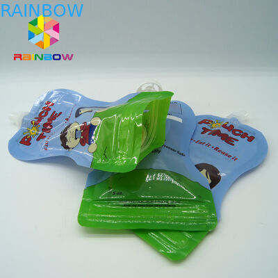 पर्यावरण के अनुकूल खाद्य तरल टोंटी बैग / टोंटी ट्यूब और चम्मच के साथ पैकेजिंग