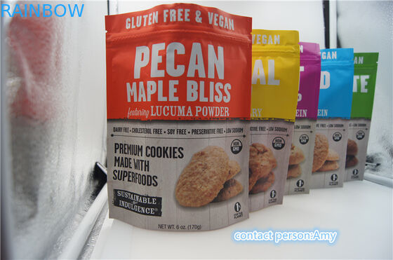 2017 नए डिजाइन प्रचारक चॉकलेट बिस्किट पैकेजिंग बैग / ज़िप के साथ 10 ऑउंस चीज़ पाउच