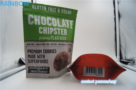 2017 नए डिजाइन प्रचारक चॉकलेट बिस्किट पैकेजिंग बैग / ज़िप के साथ 10 ऑउंस चीज़ पाउच