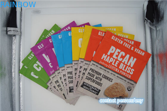 प्लास्टिक स्नैक फूड पैकेजिंग बैग / कुकीज़ के लिए पाउच, जिपर के साथ 10 ऑउंस पनीर पाउच