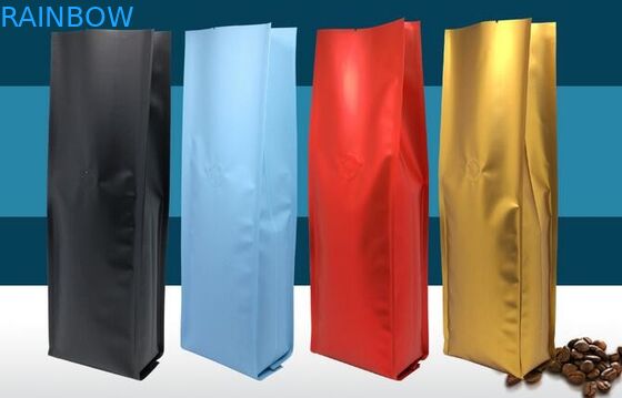 250g कस्टम मुद्रित एल्यूमीनियम पन्नी ज़िपलॉक पैकेजिंग पाउच / डॉय पैक कॉफी बीन्स भुना हुआ बैग