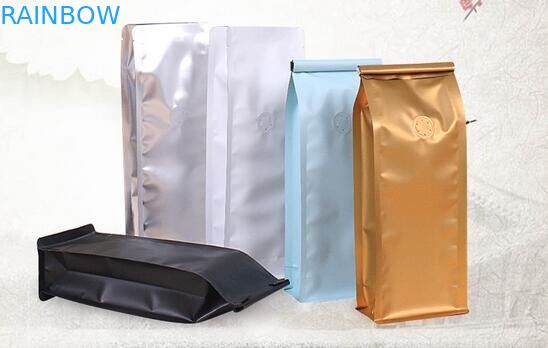 250g कस्टम मुद्रित एल्यूमीनियम पन्नी ज़िपलॉक पैकेजिंग पाउच / डॉय पैक कॉफी बीन्स भुना हुआ बैग