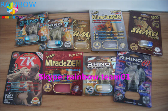 एसजीएस कागज बॉक्स पैकेजिंग स्पष्ट प्लास्टिक सेक्स गोली की बोतल, कस्टम सेवा प्रदान की है