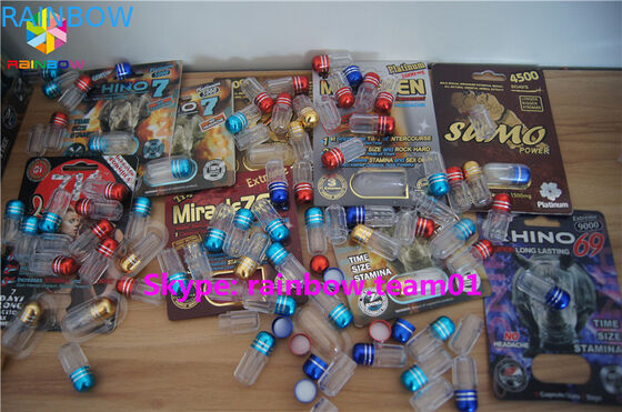 स्टैंडर साइज के साथ एन्हांसमेंट / कैप्सूल बुलेट पिल ब्लिस्टर पैकेजिंग