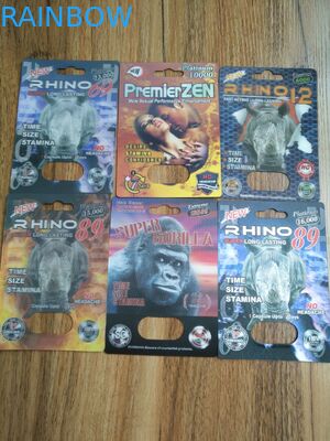 पुरुष संवर्धन गोलियां स्पष्ट ब्लिस्टर पैकेजिंग पेपर / पीपी सामग्री