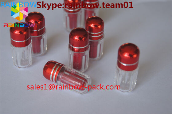 बिक्री के लिए प्लास्टिक की गोली की बोतलें कैप्सुल कंटेनर डिक के आकार की बोतल नीले कैप्सूल कंटेनर हेक्सागोनल और अष्टकोणीय आकार