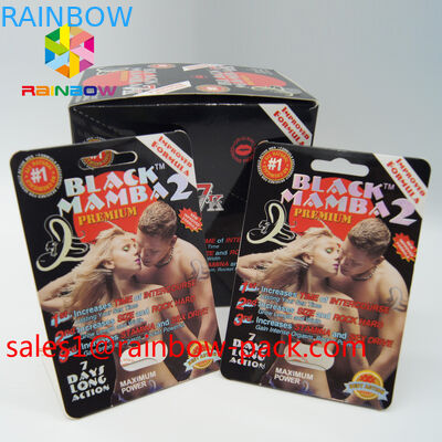 ब्लैक mamba 3D कार्ड रॉक सॉलिड इरेक्शन सेक्स पिल 3D पैकेजिंग कार्ड 3D सेक्स पिल्स पैकेजिंग पेपर कार्ड 3D सेक्स पिल कार्ड