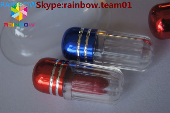 प्लास्टिक कंटेनर हेक्सागोनल आकार कैप्सूल बोतल एकल कैप्सूल पैकेजिंग/एकल कैप्सूल पैकेजिंग के लिए एल्यूमीनियम पन्नी ढक्कन के साथ