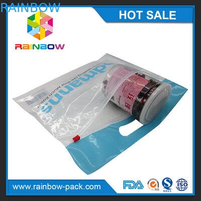 स्वनिर्धारित लोगो मुद्रित बैग कस्टम गंध सबूत बैग स्लाइडर छेद के साथ ज़िप पैकेजिंग फल बैग