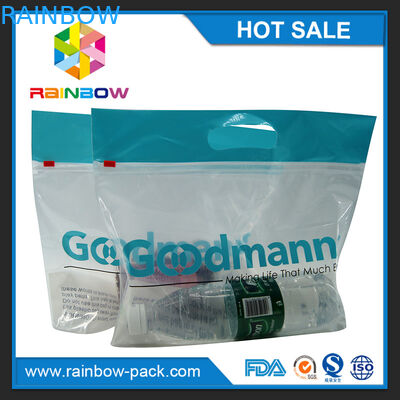 लोगो के साथ PE स्लाइडर ziplock बैग upc कोड मुद्रित ziplock बैग स्पष्ट सामने के साथ बैग स्पष्ट सामने ज़िप ताला बैग खड़े हो जाओ