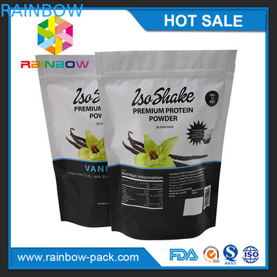 1 kg एल्यूमीनियम पन्नी मैट प्रिंटिंग माइलर ज़िपलॉक प्रोटीन पाउडर पैकेजिंग पाउच बैग खड़े हो जाओ