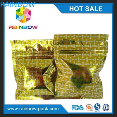 गोल्ड शिन्नी मिनी फ़ॉइल पाउच पैकेजिंग / हर्मेटिकली सीलबंद एल्यूमीनियम जिपलॉक बैग