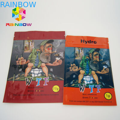 मीठा पत्ता कैनबिस रासायनिक पाउडर जिपर और आंसू notches के साथ छोटे गर्मी सील बैग