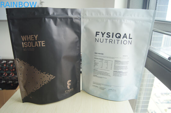 480g के लिए एल्यूमीनियम पन्नी मट्ठा प्रोटीन पाउडर बैग खड़े हो जाओ